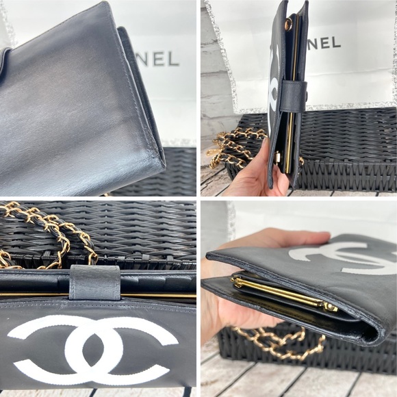 CHANEL leather wallet crossbody on chain - Picture 14 of 16